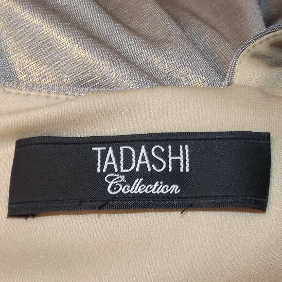 TADASHI COLLECTION Dress, 6, Champagne/Golden, Ruched, Wide straps, knee length - Picture 10 of 12